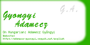 gyongyi adamecz business card